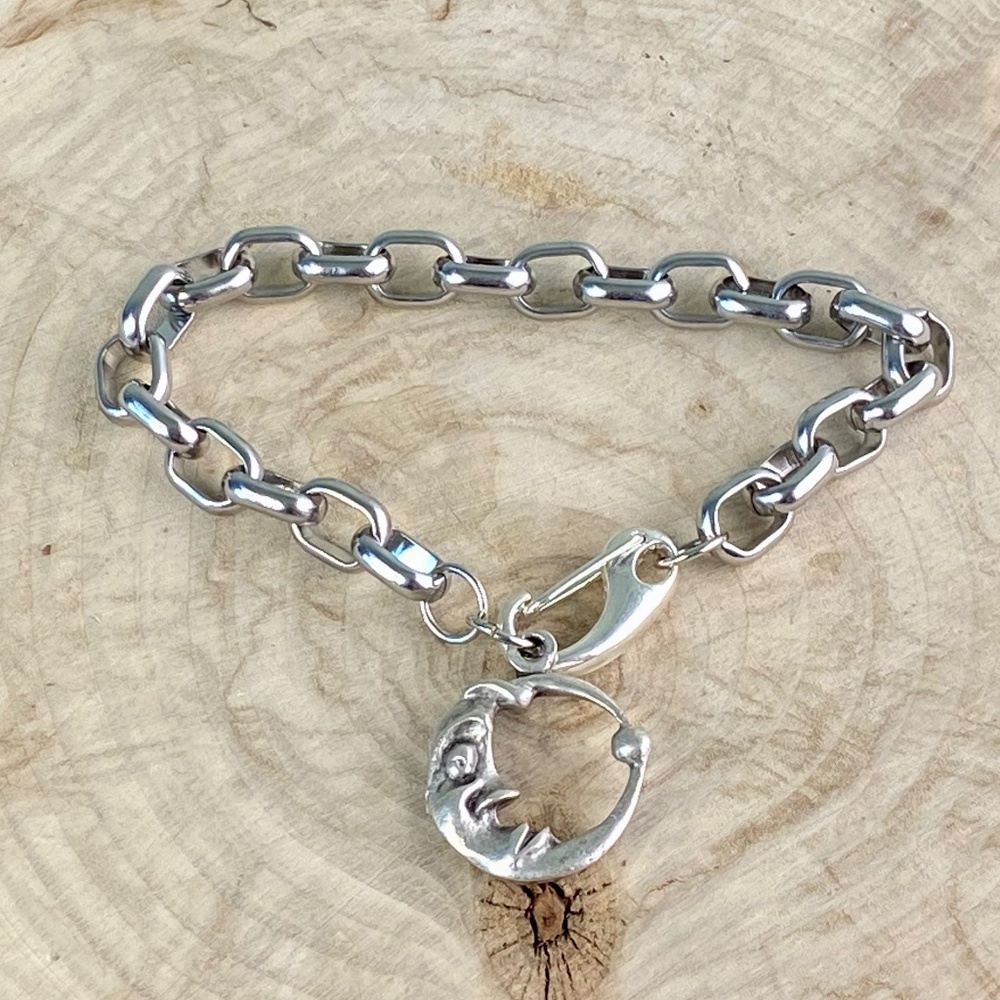 SALE Silver Moon Bracelet